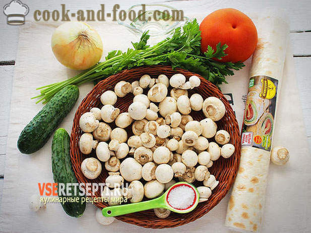Pitaleipä vihanneksia ja sieniä resepti