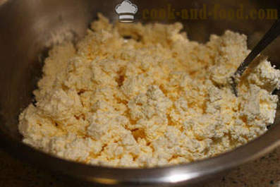 Yksinkertainen hunajaa juustokakku uunissa - askel askeleelta resepti