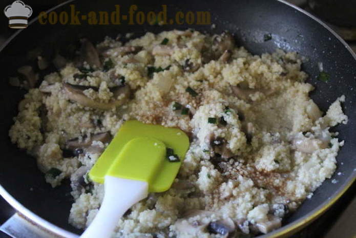 Meatless lisäke couscous - miten ruokaa couscous kattilassa, jossa on askel askeleelta resepti kuvat