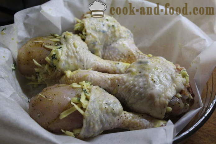 Täytetty kana koipi uunissa - miten ruokaa herkullinen kanan koivet, askel askeleelta resepti kuvat