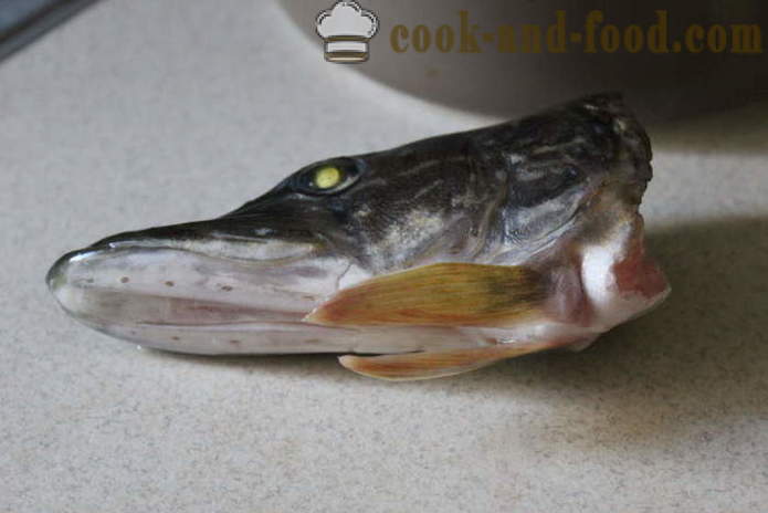 Kalakeitto hauen pää lyöty - miten ruokaa kalakeitto alkaen hauki nopeasti, askel askeleelta resepti kuvat