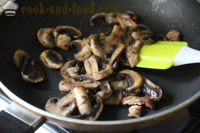 Porsaan lihapullia sieniä kermakastikkeessa - miten valmistautua lihapullia jauhelihan ja sienet, askel askeleelta resepti kuvat