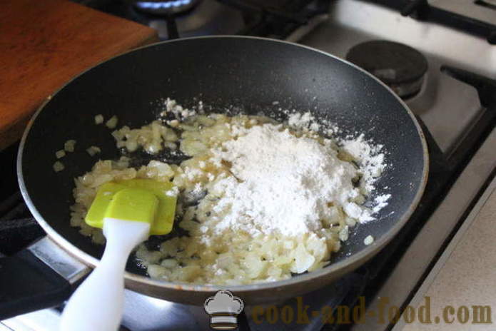 Herkullinen Stroganov kananrinnan smetanan ja sinappi - miten stroganoff kanan kanssa jauhoja, askel askeleelta resepti kuvat