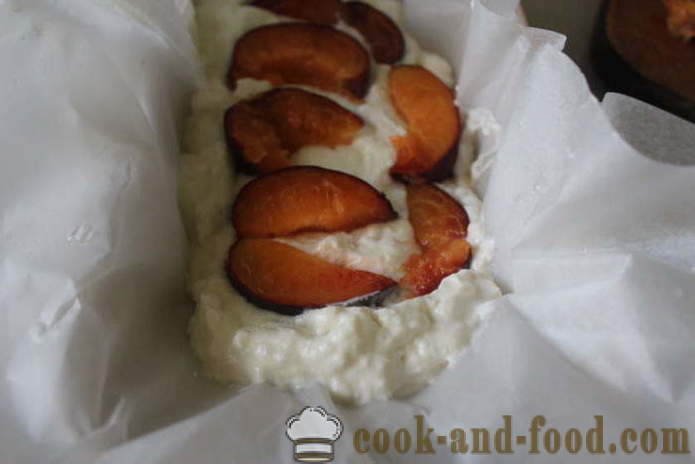 Juustokakku persikat - miten leipoa kakun, tuorejuustoa ja persikat, jossa askel askeleelta resepti kuvat