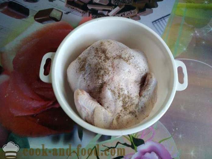 Paistettu kana täysin pankki - niin herkullinen paistettu kana uunissa koko, askel askeleelta resepti kuvat