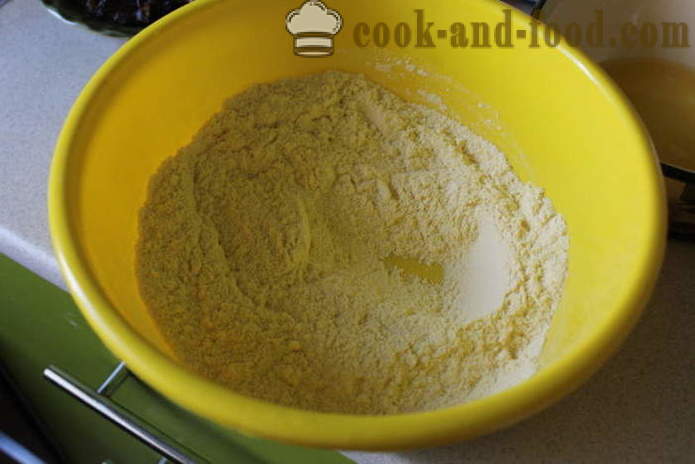 Ruokavalion kakku peräisin maissijauhoa - miten leipoa kakun maitoa ja maissijauhoa, jossa askel askeleelta resepti kuvat