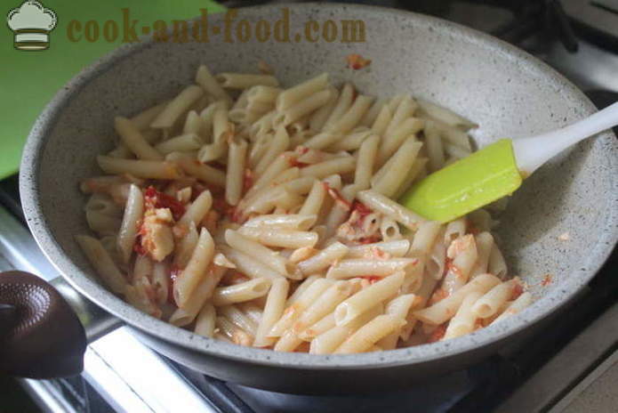 Italian pasta tomaatti ja kalaa - miten ruokaa pastaa kalaa ja tomaatteja, askel askeleelta resepti kuvat