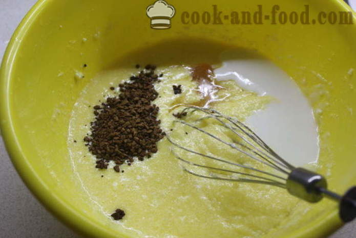 Kahvia ja muffinsseja uunissa hunaja - miten leipoa kakkuja kefir silikoni muotit, askel askeleelta resepti kuvat