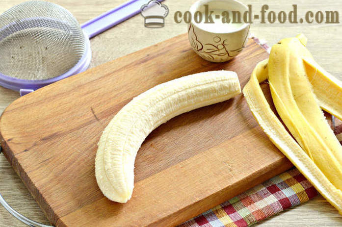 Muussattu banaani tehosekoittimessa imeväisille - miten ruokaa mashed banaani houkutella, askel askeleelta resepti kuvat