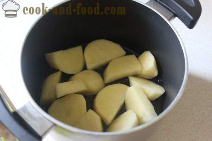 Maukasta perunaa valkosipuli ja pekoni - miten ruokaa herkullinen uusia perunoita, askel askeleelta resepti kuvat