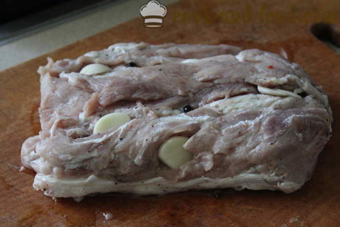 Kotiin paistetaan uunissa - kuten keitetty sianliha porsaanpaisti folio, jossa askel askeleelta resepti kuvat