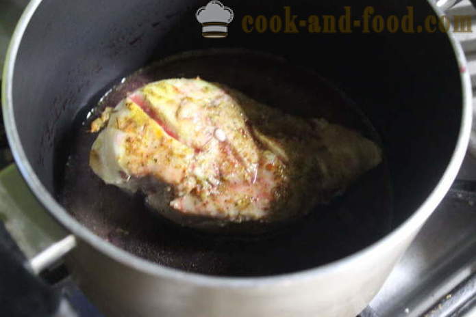 Mehukas kananrintaa paistetaan uunissa smetana - miten ruokaa herkullinen kananrintaa, askel askeleelta resepti kuvat