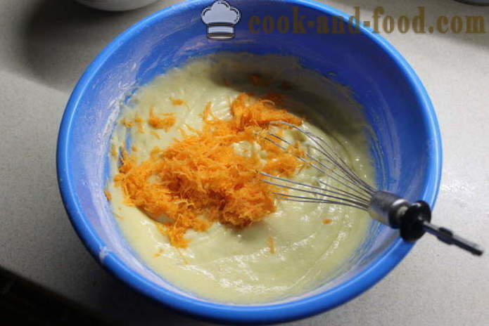 Porkkanakakkua ja appelsiininkuori - miten leipoa kakun oranssi ja porkkana, jossa askel askeleelta resepti kuvat