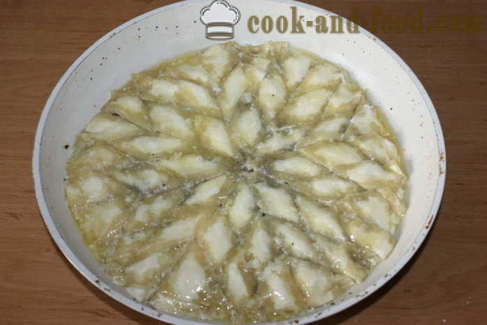 Turkin baklava saksanpähkinät - miten tehdä baklava kotona, askel askeleelta resepti kuvat
