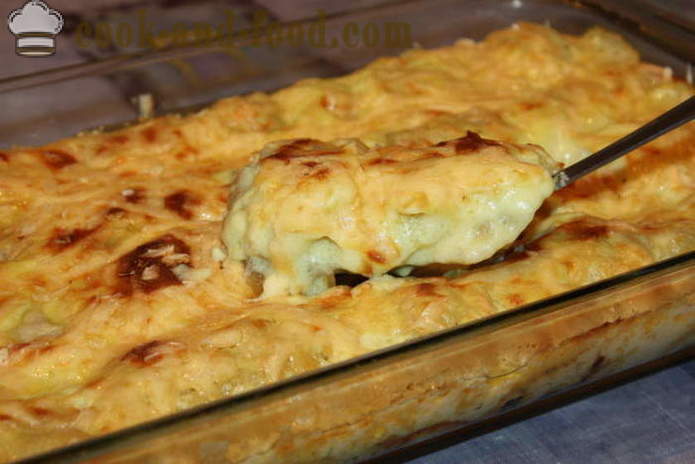 Paistettu ravioli uunissa - kuten nyytit paistetaan uunissa juustoa ja kastiketta, askel askeleelta resepti kuvat