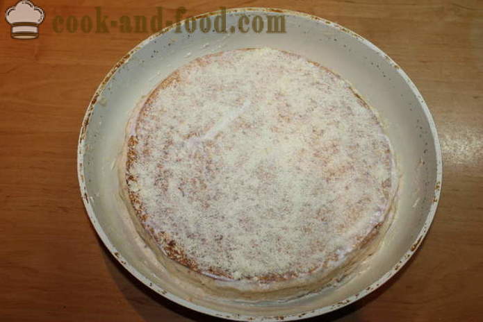 Juustokakkua ohut Pita kananrintaa - miten tehdä kakun lavash kanssa täytteenä uunissa, jossa askel askeleelta resepti kuvat