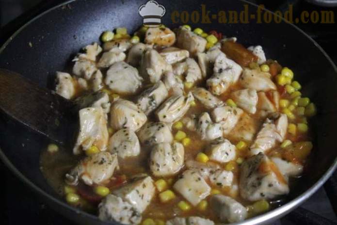 Kanaa kiinalainen hapanimelä kastike - miten ruokaa kana Kiinan, askel askeleelta resepti kuvat