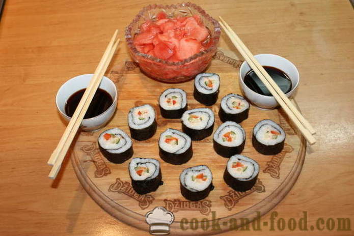 Herkullisia ja yksinkertaisia ​​täytettä sushia - miten tehdä sushia kotona, askel askeleelta resepti kuvat