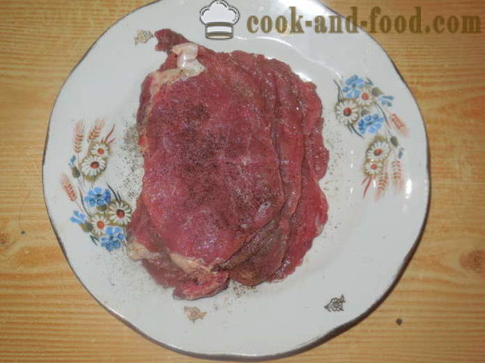 Liha sormet täytetyt uunissa - miten liha sianlihaa sormin, askel askeleelta resepti kuvat