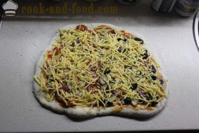 Stromboli - Pizza roll hiivataikinoiden, miten tehdä pizza rulla, askel askeleelta resepti kuvat