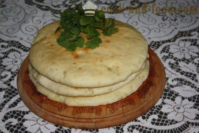 Ualibah juusto - kotitekoisia piirakoita Ossetian miten ruokaa Ossetian juustopiirakka, jossa askel askeleelta resepti kuvat