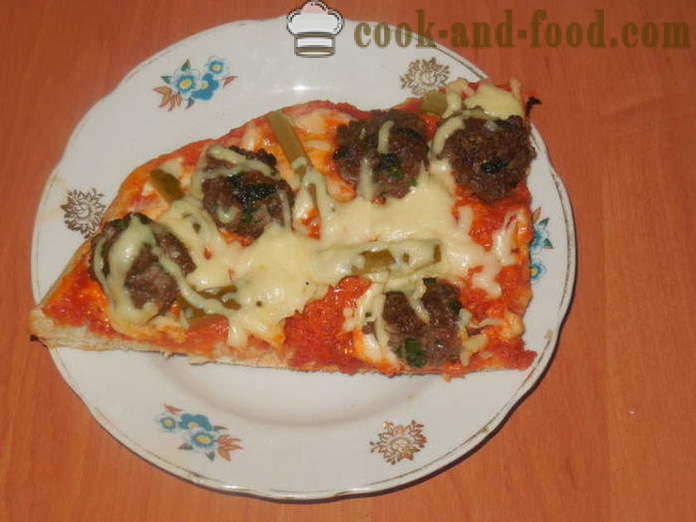 Laiska paksu Pita pizza uunissa - miten ruokaa valmiista pita pizza, askel askeleelta resepti kuvat