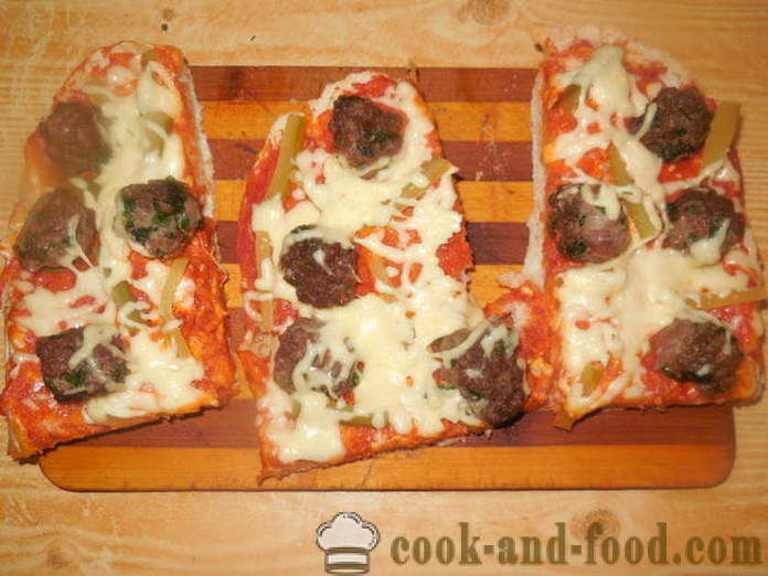 Laiska paksu Pita pizza uunissa - miten ruokaa valmiista pita pizza, askel askeleelta resepti kuvat