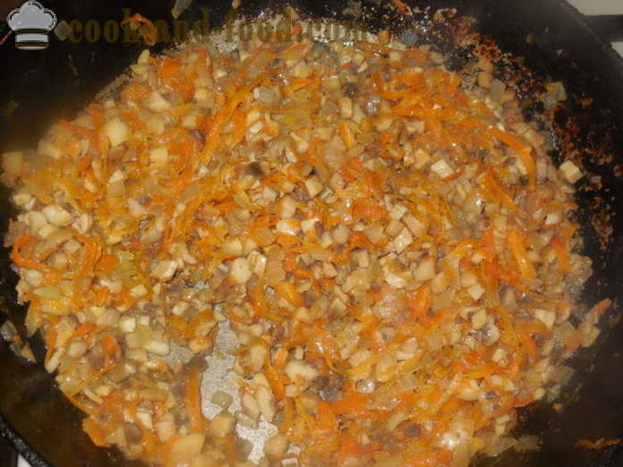 Täytetyt kaali tattari, perunoiden ja sieniä - miten ruokaa meatless täynnä tattari, askel askeleelta resepti kuvat