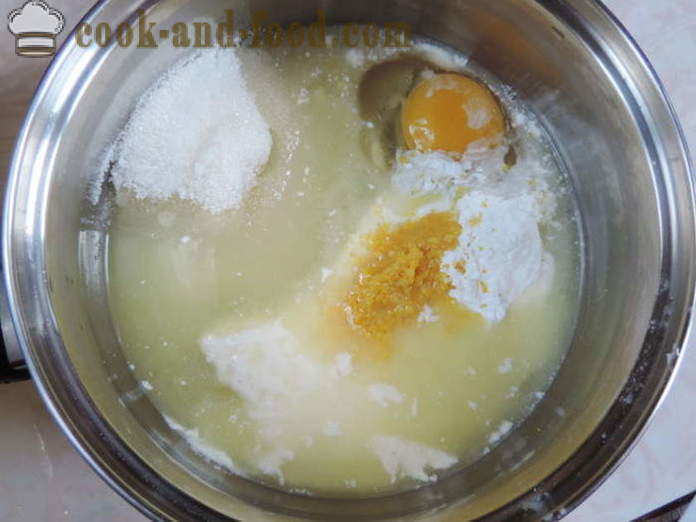 Sitruuna vaniljakastike ja tärkkelys - miten ruokaa kotitekoinen vaniljakastike sitruunan, jossa askel askeleelta resepti kuvat