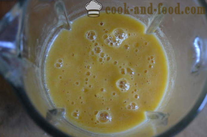 Jäätelö sorbetit meloni, persikka ja banaani - miten tehdä sorbetti kotona, askel askeleelta resepti kuvat