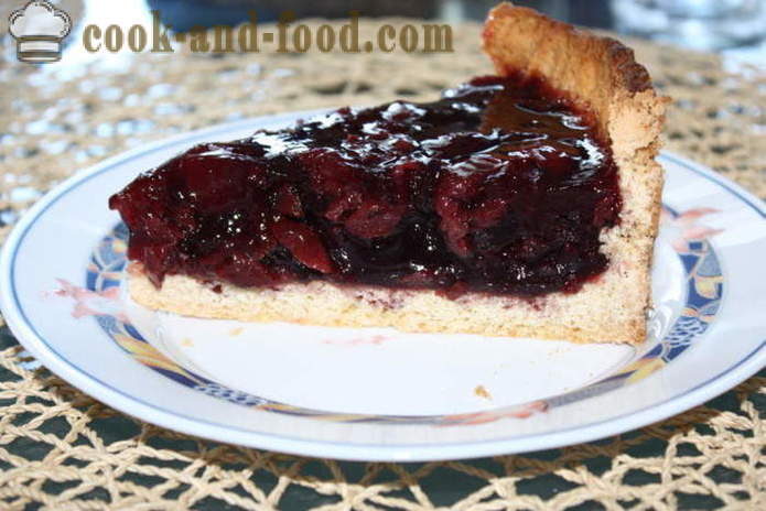 Hiekka Cherry Pie - miten leipoa kakun kirsikka uunissa, jossa askel askeleelta resepti kuvat