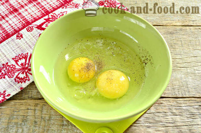Munakas munakoisot ja tomaatit - miten valmistautua paistettua munakoisoa munia ja tomaatteja, askel askeleelta resepti kuvat