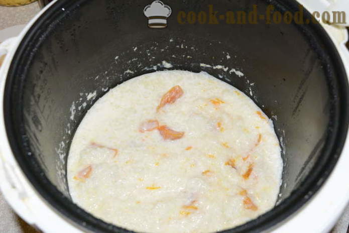 Delicious riisipuuro kanssa maitoa multivarka - miten hautua riisimaitoa puuroa, askel askeleelta resepti kuvat
