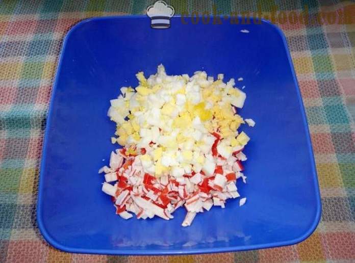 Pita taskurapu tikkuja kananmunalla ja majoneesia - miten taskurapu Roll lavash, askel askeleelta resepti kuvat