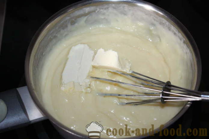 Vaniljakastike kerma ja tärkkelyksen - miten ruokaa kermainen vaniljakastike, askel askeleelta resepti kuvat