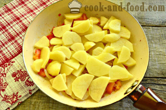 Uuniperuna pekonia - kuten muhennos perunat pannulla, askel askeleelta resepti kuvat