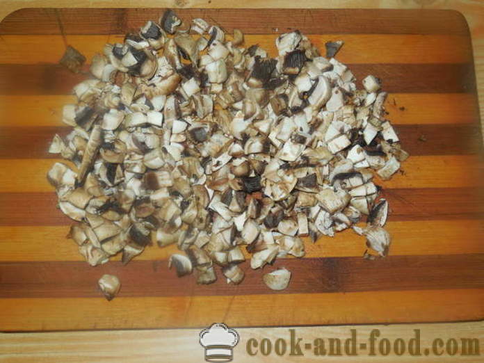Haudutettua sieniä kermakastikkeessa pannulla - miten ruokaa sieniä kermaviili, askel askeleelta resepti kuvat