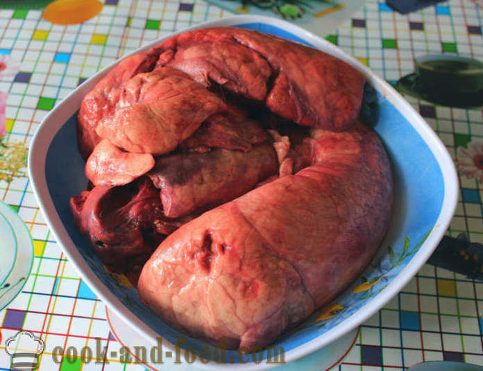 Porsaan keuhkot haudutettu yrtit - miten ruokaa sianlihaa keuhkoihin oikein, askel askeleelta resepti kuvat