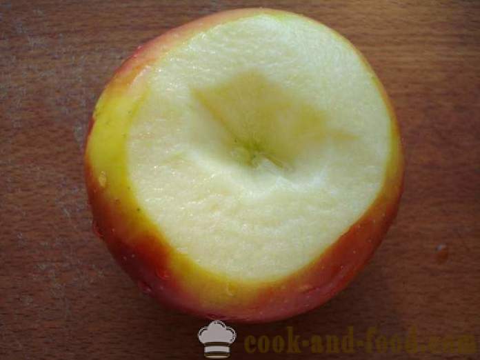 Paistettu omenat mikroaaltouunissa - miten ruokaa omenat mikroaaltouuniin, askel askeleelta resepti kuvat