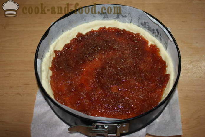 Hiekka piirakka hillolla ja crumb - miten tehdä hiekka kakku hilloa, marmeladia tai hilloa, askel askeleelta resepti kuvat