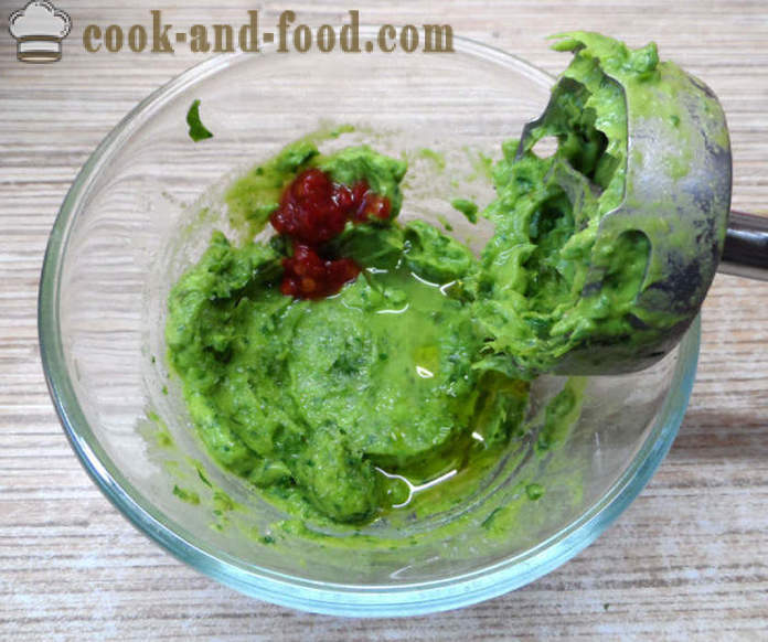 Vihreä guacamole kastiketta Classic - miten tehdä guacamolea avokadot kotona askel askeleelta resepti kuvat