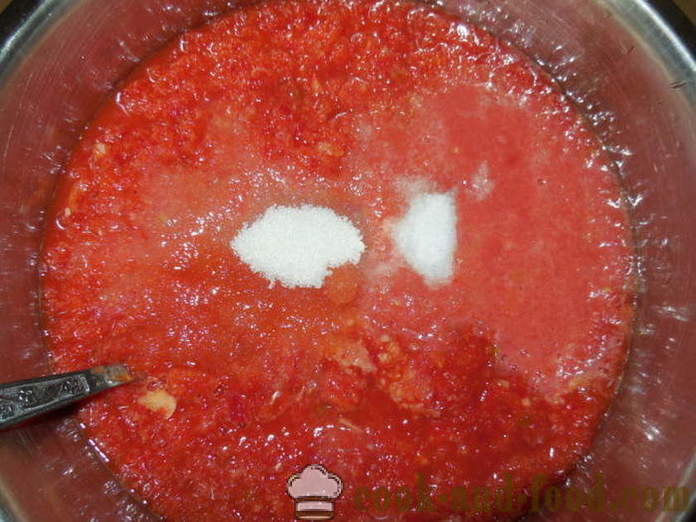 Adjika maukas tomaatti, soittokello ja labuyò ilman ruoanlaittoon - miten ruokaa Adjika pippuria ja tomaattia