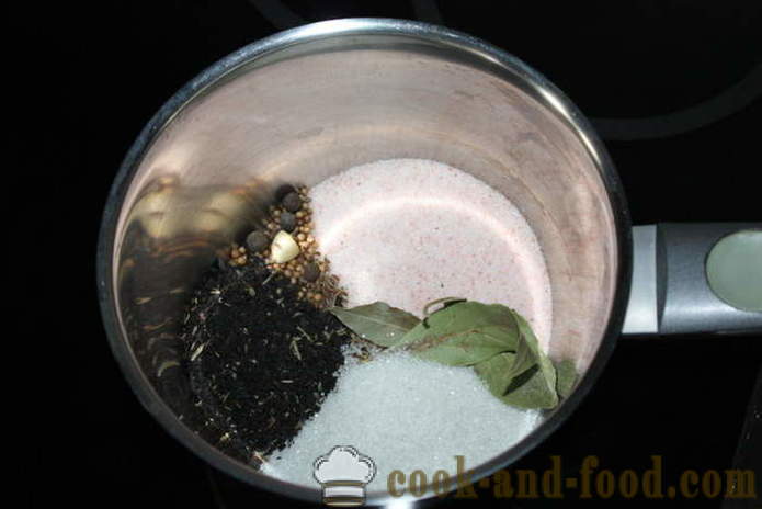 Maukas makrilli, savustettu tee ja sipuli kuoret - miten polttaa makrillia sipulinkuoriväri kotona, askel askeleelta resepti kuvat