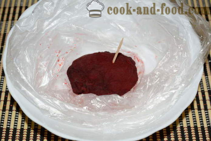 Punajuuria mikroaaltouuni paketti - miten ruokaa punajuuret mikroaaltouunissa nopeasti, askel askeleelta resepti kuvat