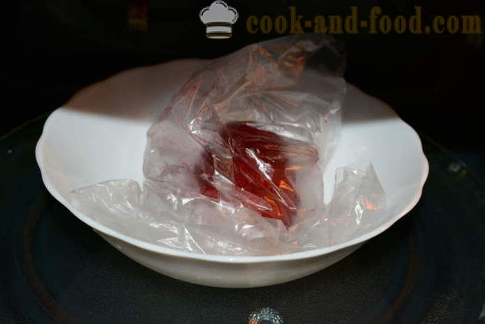 Punajuuria mikroaaltouuni paketti - miten ruokaa punajuuret mikroaaltouunissa nopeasti, askel askeleelta resepti kuvat