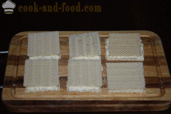 Valmis vohvelikakut tuorejuustoa kookos taikina - miten ruokaa alkuperäiseen juustokakkujen, askel askeleelta resepti kuvat
