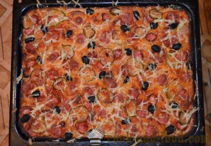 Outdoor pizza pie - miten ruokaa pizza-piirakka, askel askeleelta resepti kuvat