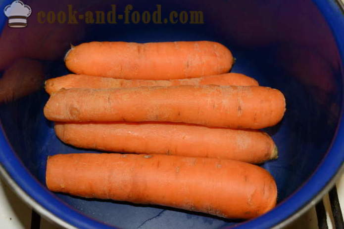 Miten ruokaa porkkanasalaattia ja Venäjän salaatti - miten ruokaa porkkanat kattilaan, jossa on askel askeleelta resepti kuvat