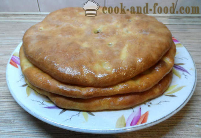 Delicious Ossetian piirakat eri täytteillä - miten ruokaa Ossetian piirakat kotona, askel askeleelta resepti kuvat