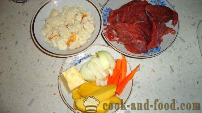 Ruokavalion cutlets vasikan porkkanat ja sipulit - miten ruokaa herkullinen vasikan kyljykset, askel askeleelta resepti kuvat